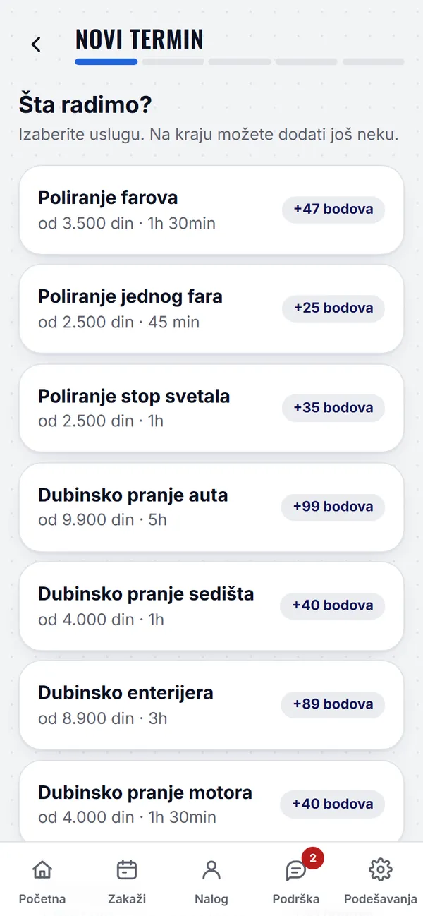 Mojsilov aplikacija: online zakazivanje termina